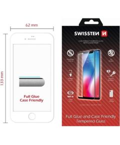 Swissten Full Face Tempered Glass Aizsargstikls Pilnam Ekrānam Apple iPhone 7 / 8 Balts