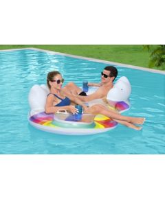 Double Inflatable Swimming Ring 186 x 116 cm Rainbow Bestway 43648