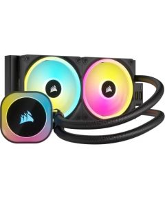 Corsair H100I Processor Liquid сooling kit 12 cm Black