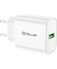 Tellur USB-A Wall Charger 18W with QC3.0 White