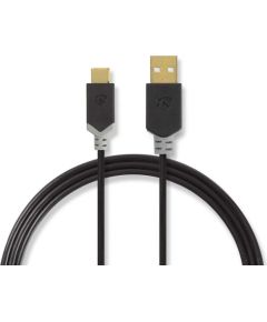 NEDIS CCBW60601AT20 Kabelis USB 2.0 | USB-A male | USB-C™ male | 60 W | 480 Mbps | 2.00 m