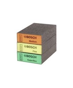 Bosch EXPERT S471 standard sanding block set, 3 pieces, sanding sponge (multicolored, 97 x 69 x 26mm)