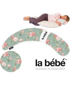 La Bebe™ Nursing La Bebe™ Moon Maternity Pillow Art.11518 Roses Green Подушка-подковка для беременных с наполнителем из полистерола, 195 cm купить по выгодной цене в BabyStore.lv