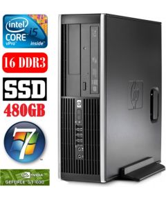 HP 8100 Elite SFF i5-650 16GB 480SSD GT1030 2GB DVD WIN7Pro