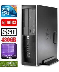 HP 8100 Elite SFF i5-650 16GB 480SSD GT1030 2GB DVD WIN10Pro