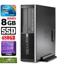 HP 8100 Elite SFF i5-650 8GB 480SSD GT1030 2GB DVD WIN10Pro