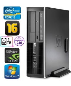 HP 8100 Elite SFF i5-750 16GB 240SSD+1TB GT1030 2GB DVD WIN7Pro