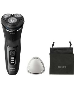 Philips Shaver Series 3000, Wet& Dry skuveklis (lādējams), melns - S3244/12