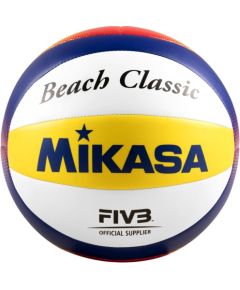 Piłka siatkowa plażowa Mikasa Beach Classic biało-żółto-niebieska BV552C-WYBR / 5