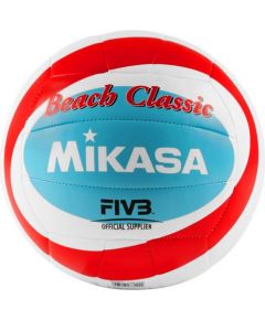 Piłka siatkowa plażowa Mikasa Beach Classic biało-czerwono-niebieska BV543C-VXB-RSB / 5