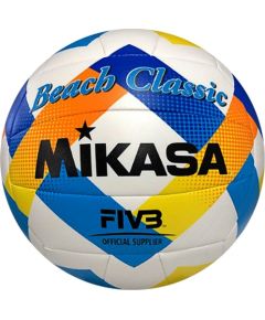 Piłka siatkowa plażowa Mikasa Beach Classic biało-niebiesko-żółta BV543C-VXA-Y / 5