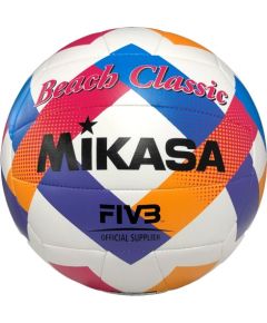 Piłka siatkowa plażowa Mikasa Beach Classic biało-niebiesko-różowa BV543C-VXA-O / 5