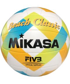 Piłka siatkowa plażowa Mikasa Beach Classic biało-żółto-niebieska BV543C-VXA-LG / 5