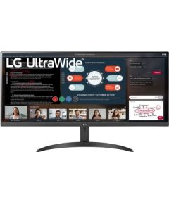 LG Monitor 34WP500-B.BEU 34 ", IPS, UW FHD, 2560x1080, 21:9, 5 ms, 250 cd/m², HDMI ports quantity 2, 75 Hz