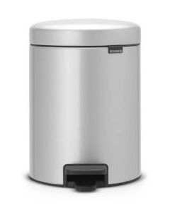 Brabantia atkritumu tvertne ar pedāli NewIcon, 5l, metallic grey