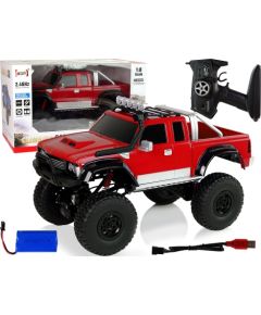 Import Leantoys Off-road car R/C 2.4G Climbing Car 1:8 Red 4x4