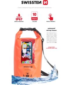 Swissten Waterproof Universal Phone Case Ūdensizturīgs Maks Telefonam 10L