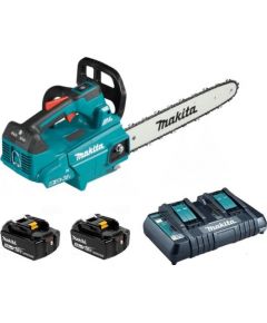 Makita DUC356PT2B Ķēdes zāģis 2x18V 2x5.0Ah akum 35cm sliede