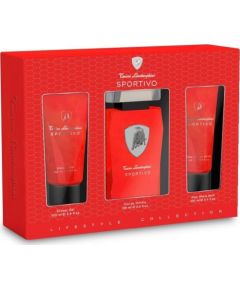 Tonino Lamborghini Sportivo zestaw woda toaletowa spray 125ml + balsam po goleniu 100ml + żel pod prysznic 100ml