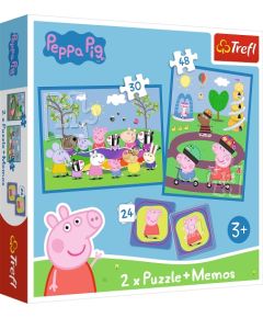 Unknown TREFL PEPPA PIG Puzles komplekts Peppa Pig 30 gab + 48 gab + 24 memo