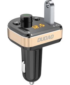 Car charger Dudao R2Pro, 3-in-1, 2x USB, transmitter FM Bluetooth (black)