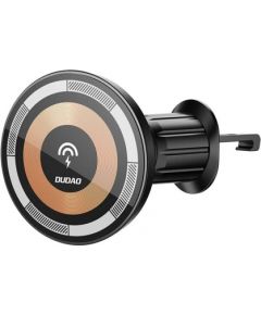 Magnetic car holder Dudao F12MAX with Qi induction charger, 15W (black)