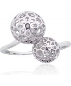 Серебряное кольцо #2101840(PRh-Gr), Серебро 925°, родий (покрытие), Размер: 16.5, 1.9 гр.