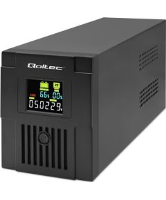 Qoltec 53771 Uninterruptible Power Supply Line Interactive | Monolith | 2000VA | 1200W | LCD | USB