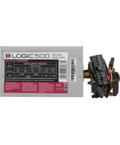 Modecom Logic 500 power supply unit 500 W ATX Stainless steel