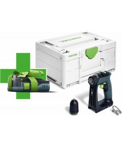 Akumulatora triecienskrūvgriezis Festool CXS 18-Basic-3,0; 18 V; (bez akumulatora un lādētāja) + Dāvanā 3,0 Ah kumulators!