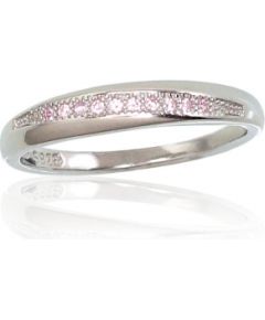 Серебряное кольцо #2101647(PRh-Gr)_CZ-PI, Серебро 925°, родий (покрытие), Цирконы, Размер: 17.5, 1.8 гр.