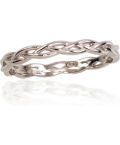 Серебряное кольцо #2101634(PRh-Gr), Серебро 925°, родий (покрытие), Размер: 16, 1.2 гр.