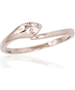 Серебряное кольцо #2101620(PRh-Gr)_CZ, Серебро 925°, родий (покрытие), Цирконы, Размер: 15.5, 1.3 гр.