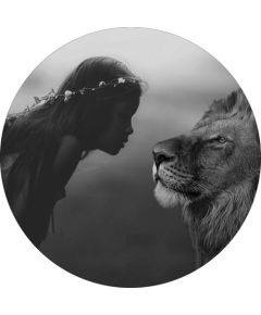 Foto glezna D40cm Girl with Lion 97786