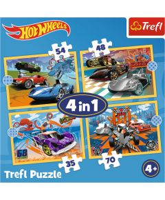 TREFL HOT WHEELS Pužļu komplekts 4 in 1