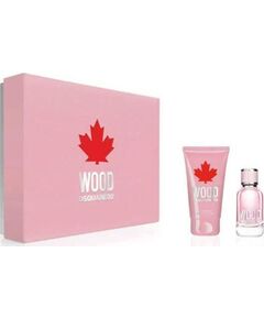 Dsquared2 Wood for Her komplekts sievietēm (100 ml. EDT + 150 ml. ķermeņa losjons) Dāvanu komplekti
