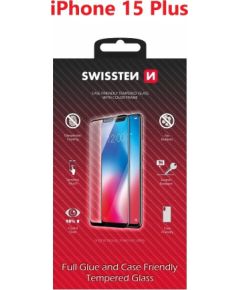 Swissten Full Face Tempered Glass Защитное стекло для экрана Apple iPhone 15 Plus