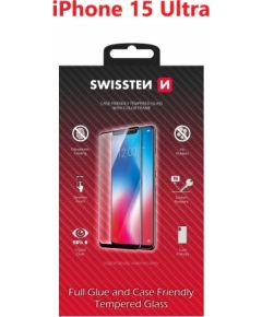 Swissten Full Face Tempered Glass Защитное стекло для экрана Apple iPhone 15 Pro