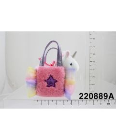 AURORA Fancy Pals Plīša vienradzis rozā somiņā 20 cm