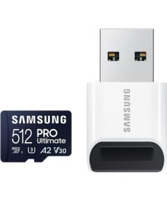 SAMSUNG 512GB PRO Ultimate microSDXC Card UHS-I U3 FHD 4K UHD