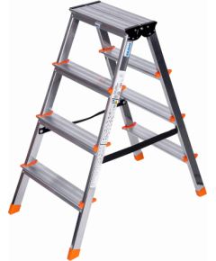 Krause Dopplo double-sided step ladder silver