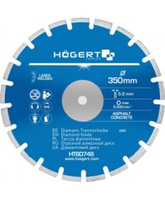 Dimanta griešanas disks Hogert HT6D748; 350 mm