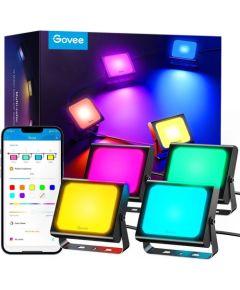 Govee H7060 RGBIC LED Комплект умных прожекторов IP65 / Bluetooth / Wi-Fi / 4шт.