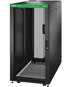 APC EASY RACK 600MM/24U/1000MM , WITH ROOF, SIDE PANEL,CASTORS,FEET AND 4 BRACKETS, NO BOTTOM, BLACK