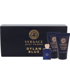 Versace Pour Homme Dylan Blue Zestaw dla mężczyzn EDT 5 ml + Żel pod prysznic 25 ml + Balsam po goleniu 25 ml