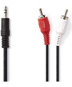 Nedis Stereo Audio Cable 3.5 mm Male - 2x RCA Male 3.0 m  Black