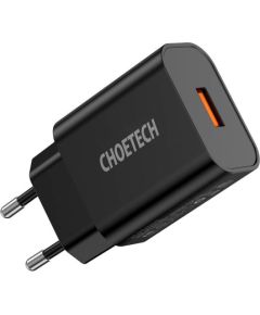 Wall Charger Choetech 18W USB-A (black)