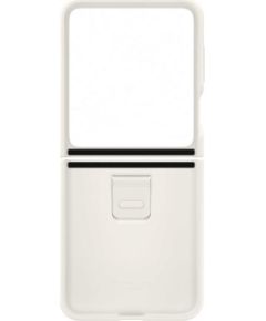 Samsung Galaxy Flip5 Silicone Cover with Ring Cream Oriģinālie maciņi