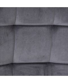 Стул RIMINI 48,5x59xH49,5/88см, обитые седенье, материал покрытия: серая бархатная тка, металлическая ножка