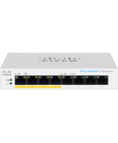 Cisco CBS110-8PP-D Unmanaged L2 Gigabit Ethernet (10/100/1000) Power over Ethernet (PoE) Grey